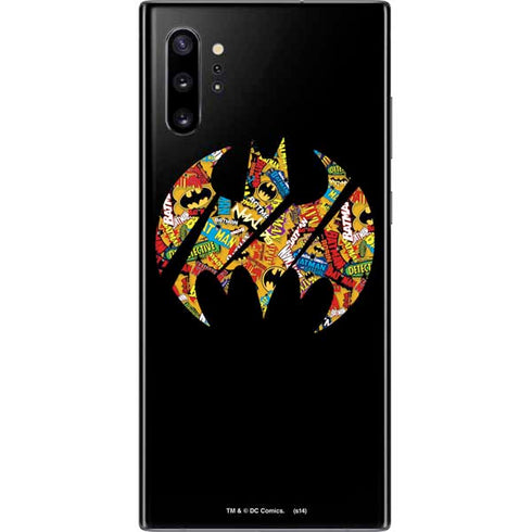 DC Comics Batman Silhouette Logo Vintage Pattern Galaxy Note 10 Plus Skin